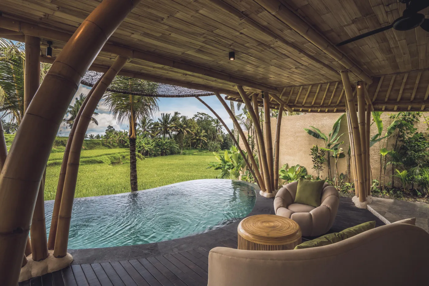 EQUIPOISE - Luxury Eco Bamboo Resort in Ubud Rice field View - photo 1.5